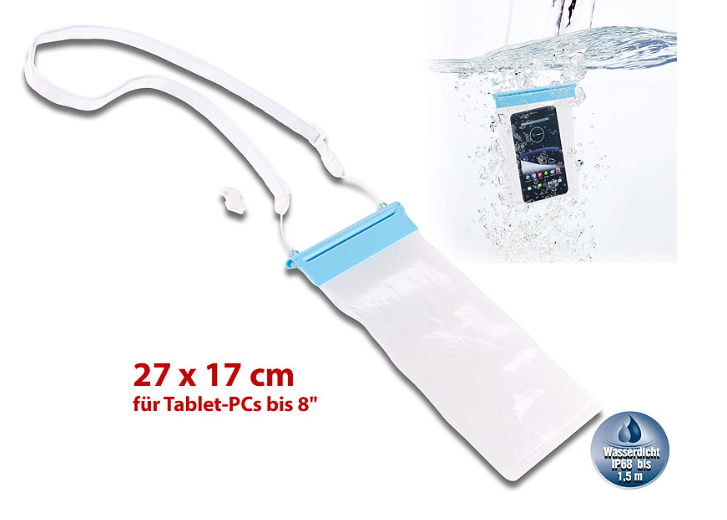 Somikon Tablet-Taschen wasserdicht, Tablet-Cases wasserdicht