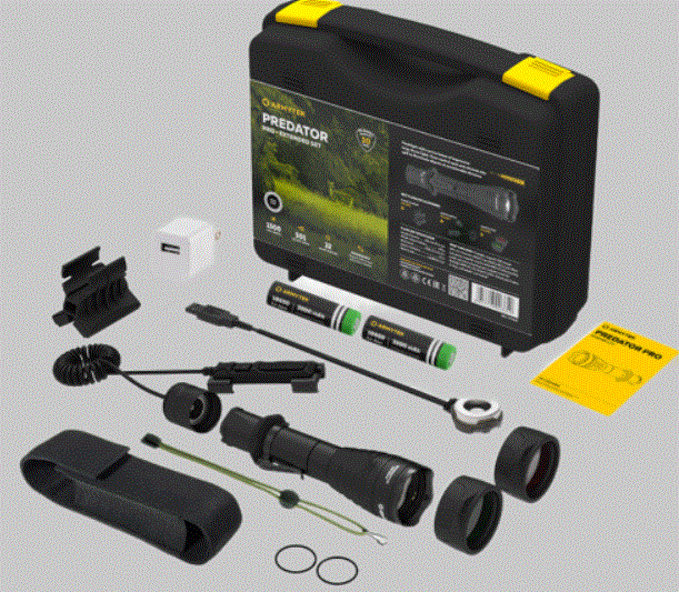 Taktische Stablampe / Armytek Predator Pro Magnet USB Extended Set